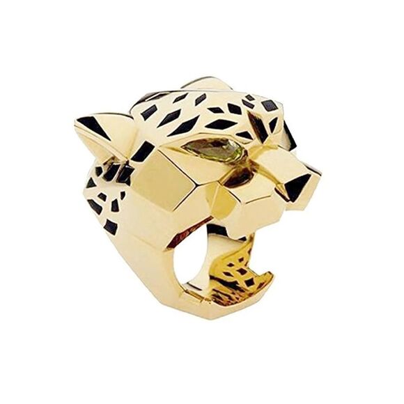 New! FP Panthere Gold Plated Cocktail Statement Ring - Picture 6 of 16